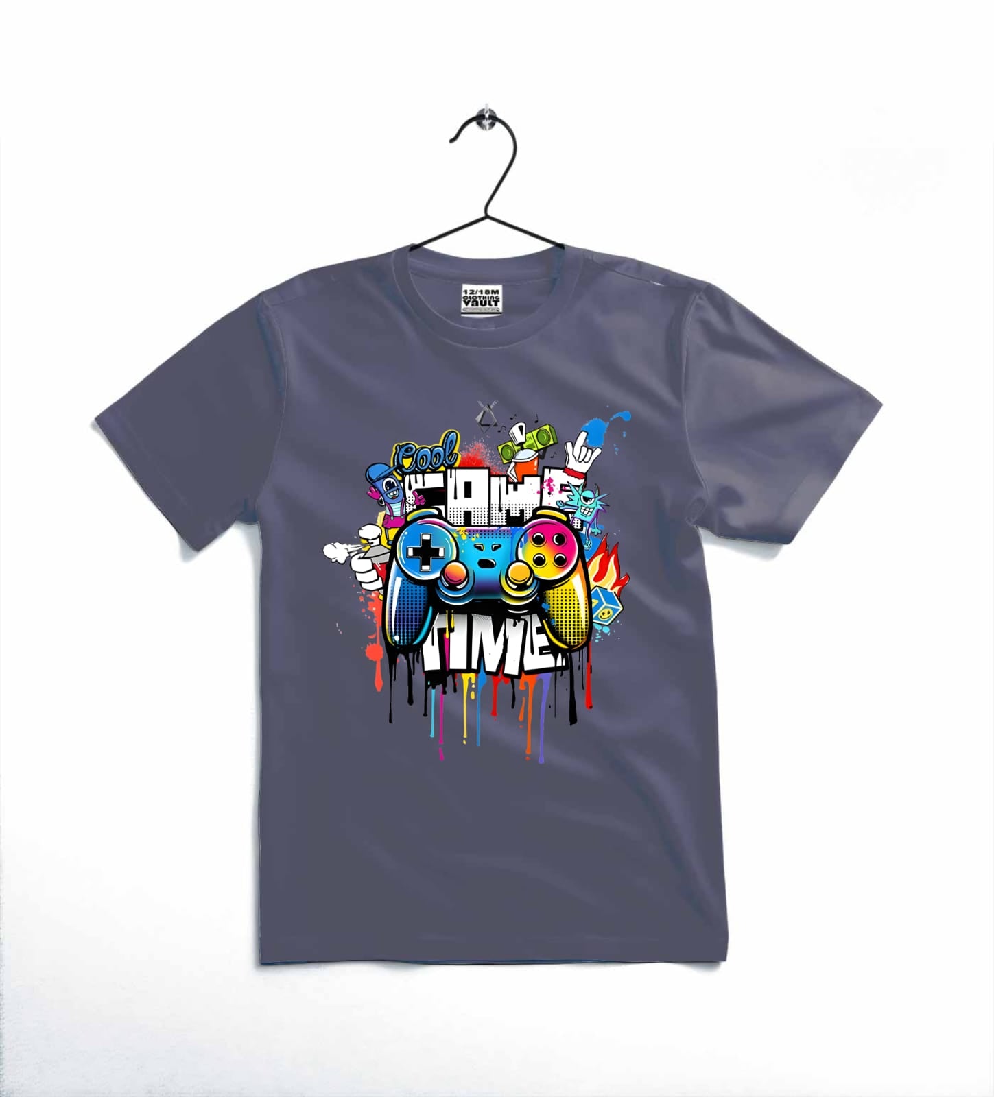 Game Time Printed Kids T Shirt Stylish Casual Comfortable Daily Wear For Boys And Girls